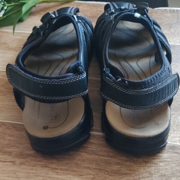 Anthony Luca Italy men size 43 black velcro breathable shoes EUC hiking - Picture 6 of 11